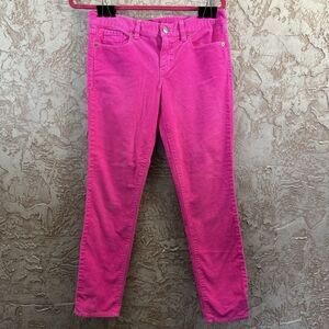 Women’s Pink Corduroy Skinny Pants Size 28x26 Stretch Mid Rise